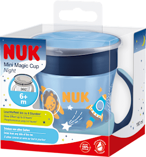 Trinklernbecher Mini Magic Cup Night blau, ab 6. Monat, 160 ml NUK