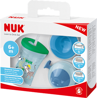 Trinklernset Evolution, blau/grün, ab 6. Monat, 230 ml NUK