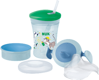 Trinklernset Evolution, blau/grün, ab 6. Monat, 230 ml NUK