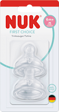 Trinksauger First Choice Silikon Flow Control, ab 6 Monate  NUK