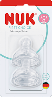 Trinksauger First Choice Silikon Flow Control, ab 6 Monate  NUK