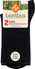 Komfort-Socken Bambus schwarz Gr. 39-42 nur die
