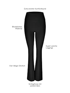 Leggings Flared Soft-Touch schwarz Gr. 36/38 nur die