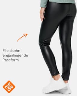 Leggings in Leder-Optik schwarz Gr. 40/42 nur die