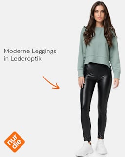 Leggings in Leder-Optik schwarz Gr. 40/42 nur die