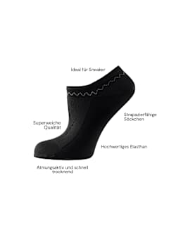 Schuhsöckchen schwarz Gr. 39-42 nur die