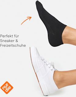 Sneakersocken Bambus schwarz Gr. 39-42 nur die