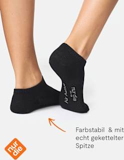 Sneakersocken Bambus schwarz Gr. 39-42 nur die