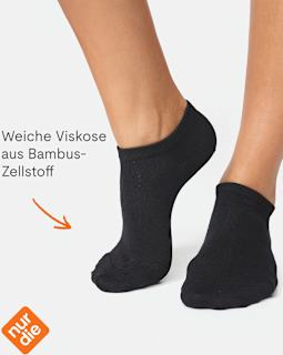 Sneakersocken Bambus schwarz Gr. 39-42 nur die