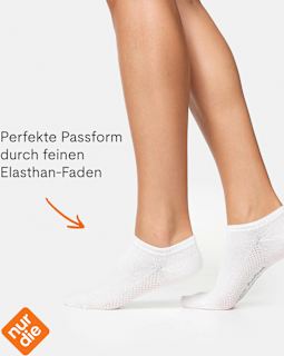 Sneakersocken Bambus weiß Gr. 39-42 nur die