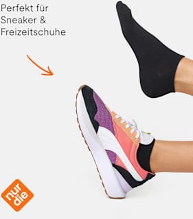 Sneakersocken schwarz Gr. 39-42 nur die