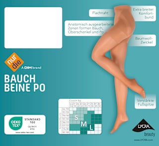 Strumpfhose Bauch-Beine-Po amber Gr. 40/44, 20 DEN nur die