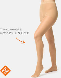 Strumpfhose Goodbye Laufmaschen mandel Gr. 40/44, 20 DEN nur die