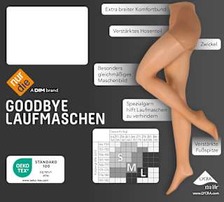 Strumpfhose Goodbye Laufmaschen mandel Gr. 40/44, 20 DEN nur die