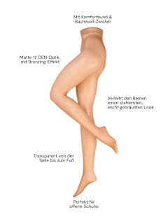 Strumpfhose Hello Sunshine medium gold Gr. 44/48, 12 DEN nur die