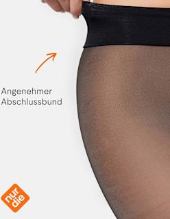 Strumpfhose warm & transparent strapazierfähig schwarz Gr. 40/44, 80 DEN nur die