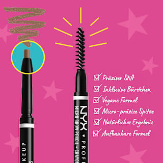 Augenbrauenstift Micro 08 Black NYX PROFESSIONAL MAKEUP