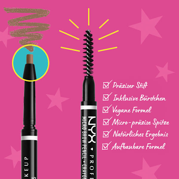Augenbrauenstift Micro 08 Black NYX PROFESSIONAL MAKEUP