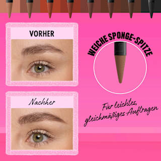 Augenbrauenstift Puder Fluff & Snatch 08 Schwarz NYX PROFESSIONAL MAKEUP