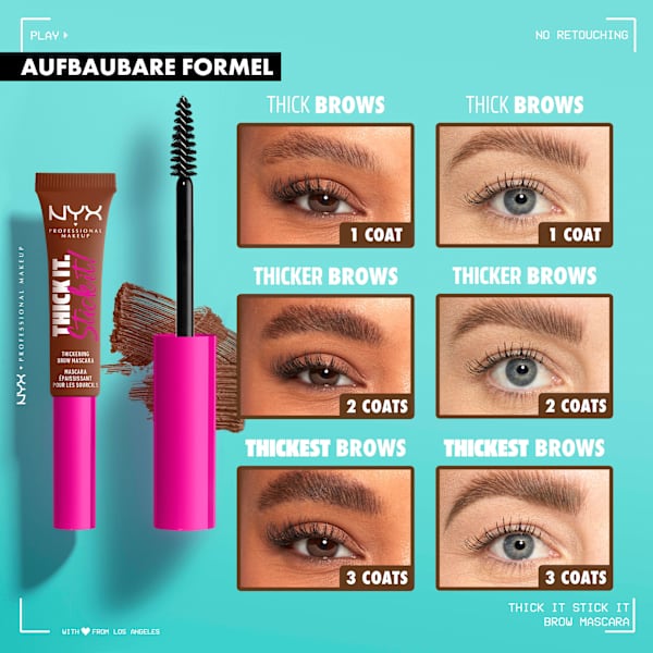 Brow Mascara Thick It Stick It 07 Espresso NYX PROFESSIONAL MAKEUP