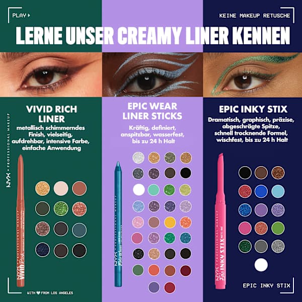 Eyeliner Epic Inky Stix Waterproof 14 Electric NYX PROFESSIONAL MAKEUP
