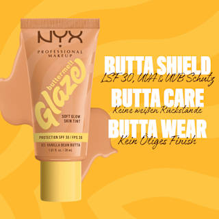 Foundation Buttermelt Glaze mit LSF 30, 02 Vanilla Bean Butta NYX PROFESSIONAL MAKEUP