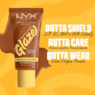 Foundation Buttermelt Glaze mit LSF 30, 07 Toffee Butta NYX PROFESSIONAL MAKEUP