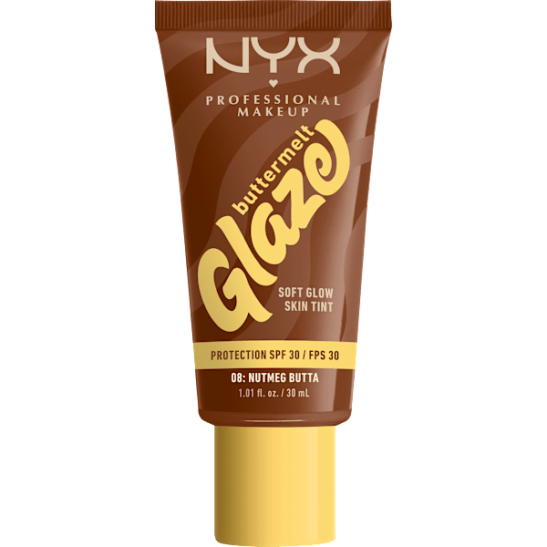 Foundation Buttermelt Glaze mit LSF 30, 08 Nutmeg Butta NYX PROFESSIONAL MAKEUP