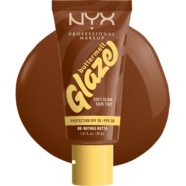 Foundation Buttermelt Glaze mit LSF 30, 08 Nutmeg Butta NYX PROFESSIONAL MAKEUP
