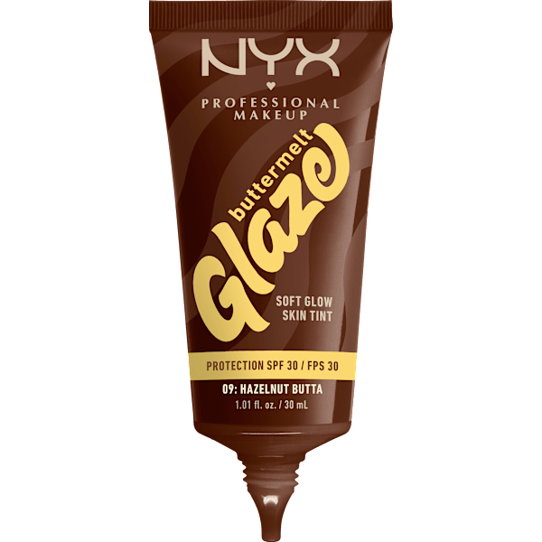 Foundation Buttermelt Glaze mit LSF 30, 09 Hazelnut Butta NYX PROFESSIONAL MAKEUP