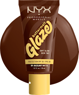 Foundation Buttermelt Glaze mit LSF 30, 09 Hazelnut Butta NYX PROFESSIONAL MAKEUP