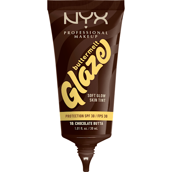 Foundation Buttermelt Glaze mit LSF 30, 10 Chocolate Butta NYX PROFESSIONAL MAKEUP