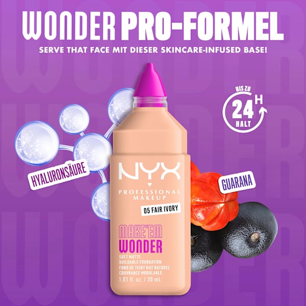 Foundation Make 'EM Wonder 05 Fair Ivory NYX PROFESSIONAL MAKEUP