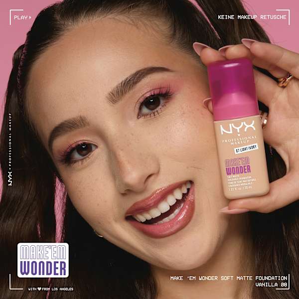 Foundation Make 'EM Wonder 08 Vanilla NYX PROFESSIONAL MAKEUP