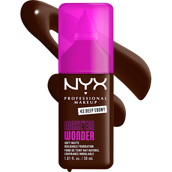 Foundation Make 'EM Wonder 43 Deep Ebony NYX PROFESSIONAL MAKEUP