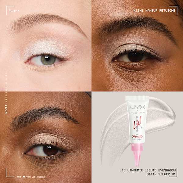 Lidschatten Lid Lingerie 01 Satin Silver Metallic NYX PROFESSIONAL MAKEUP