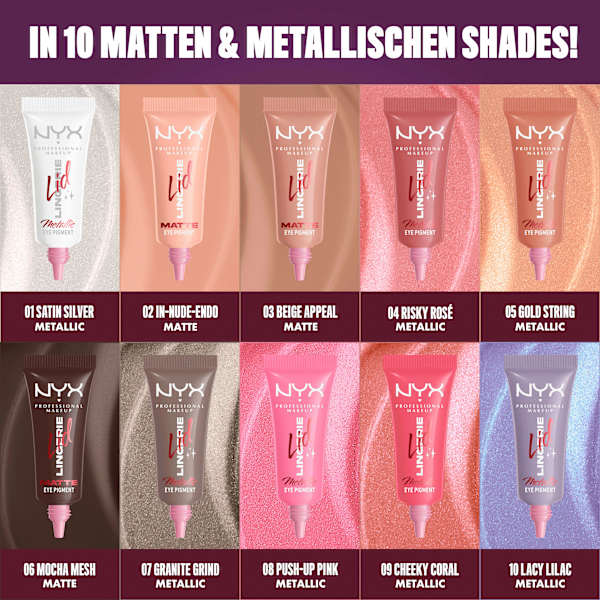 Lidschatten Lid Lingerie 04 Risky Rose Metallic NYX PROFESSIONAL MAKEUP