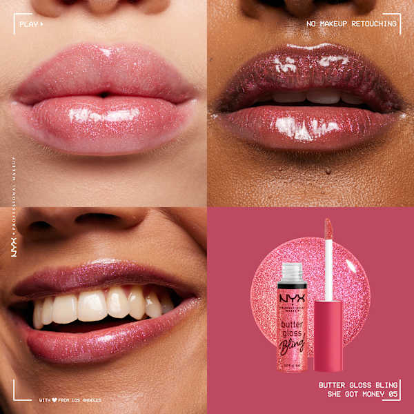 Lipgloss Butter Gloss Bling 05 She Got Money  NYX PROFESSIONAL MAKEUP
