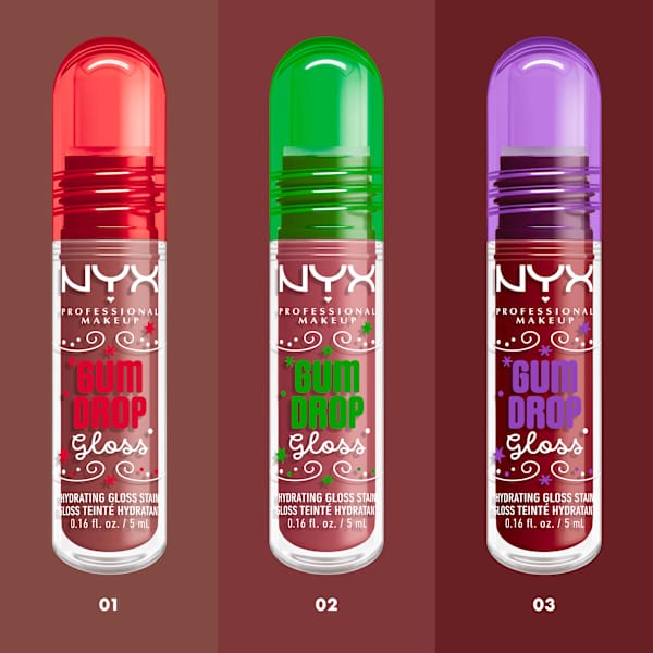 Lipgloss Gumdrop Gloss & Stain 02 Bubblegum Burst NYX PROFESSIONAL MAKEUP