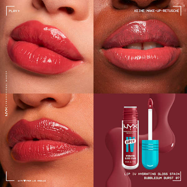 Lipgloss Lip IV Gloss Stain 07 Bubblegum Burst NYX PROFESSIONAL MAKEUP