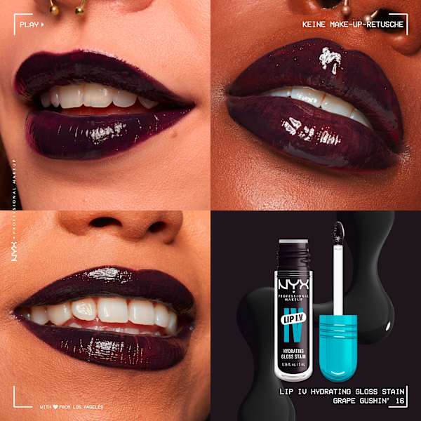 Lipgloss Lip IV Gloss Stain 16 Grape Gushin'  NYX PROFESSIONAL MAKEUP