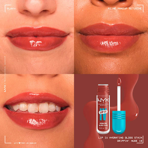 Lipgloss LIP IV Stain 18 Drippin' Nude NYX PROFESSIONAL MAKEUP