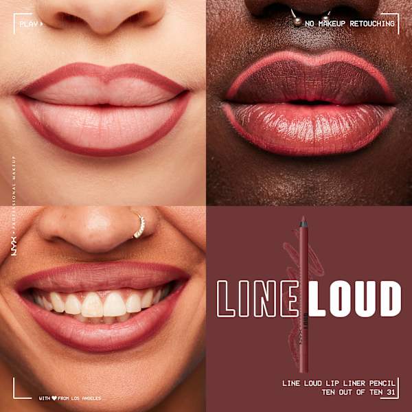 Lipliner Line Loud Longwear  05 Ten Out Of Ten NYX PROFESSIONAL MAKEUP