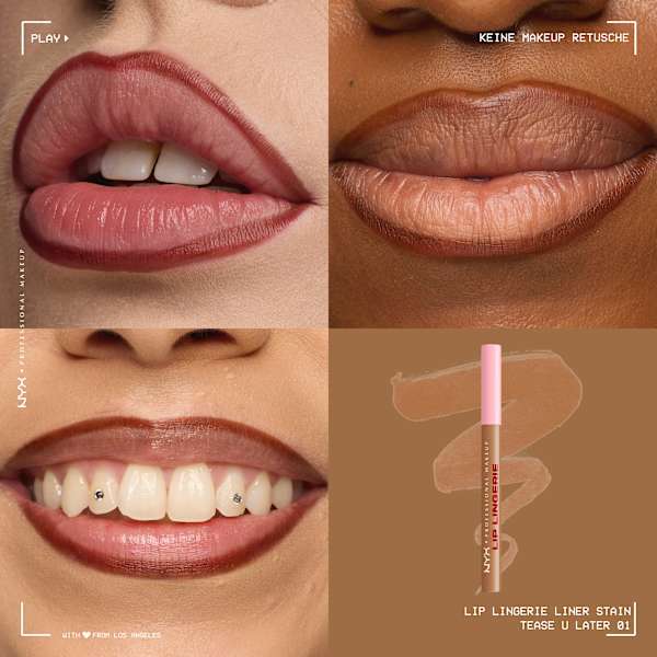 Lipliner Lip Lingerie Stain 01 Tease U Later NYX PROFESSIONAL MAKEUP