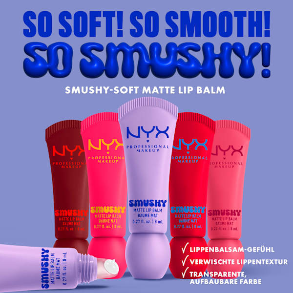 Lippenbalsam Smushy Matte 01 Sugar Smush NYX PROFESSIONAL MAKEUP