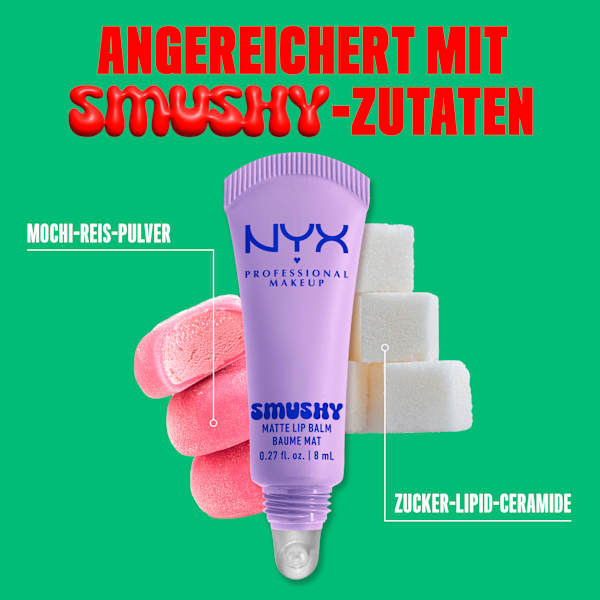 Lippenbalsam Smushy Matte 01 Sugar Smush NYX PROFESSIONAL MAKEUP