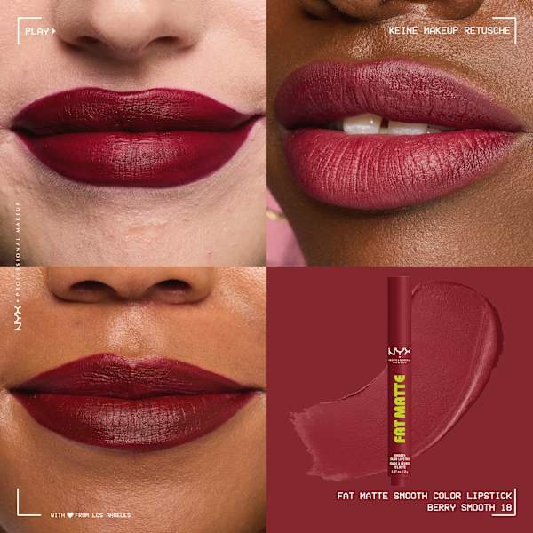 Lippenstift Fat Matte Smooth 18 Berry Smooth NYX PROFESSIONAL MAKEUP