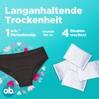 Periodenunterwäsche Slip schwarz Gr. M/L o.b.