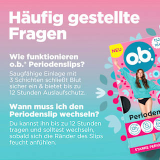 Periodenunterwäsche Slip Teens Gr. 152-164 o.b.