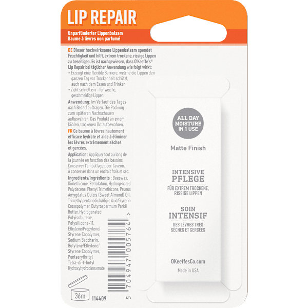 Lippenpflege Lip Repair parfümfrei O'Keeffe's